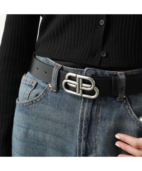 バレンシアガ BALENCIAGA BALENCIAGA ベルト BB LARGE BELT 35 570370 レザー （1CH0B/1000金具シルバー） 1CH0B/1000金具シルバー