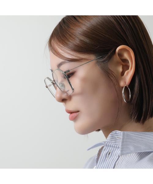 バレンシアガ BALENCIAGA BALENCIAGA メガネ BB0198O ポリゴン型 メタルフレーム （003/SILVERSILVERTRANSPARE） 003/SILVERSILVERTRANSPARE