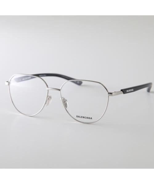 バレンシアガ BALENCIAGA BALENCIAGA メガネ BB0249O ラウンド型 クラウンパント型 （001/SILVER-BLACK-TRANSPAR） 001/SILVER-BLACK-TRANSPAR
