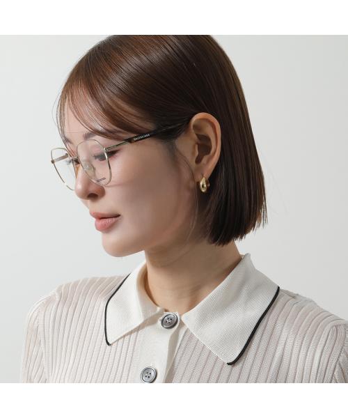 バレンシアガ BALENCIAGA BALENCIAGA メガネ BB0249O ラウンド型 クラウンパント型 （001/SILVER-BLACK-TRANSPAR） 001/SILVER-BLACK-TRANSPAR
