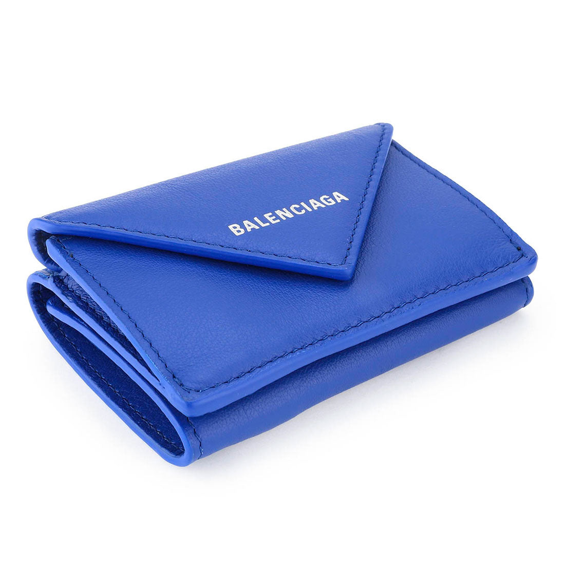 バレンシアガ BALENCIAGA 3つ折り財布 ペーパー MINI WALLET 391446 DLQ0N 4130 BLUE （ブルー） ブルー