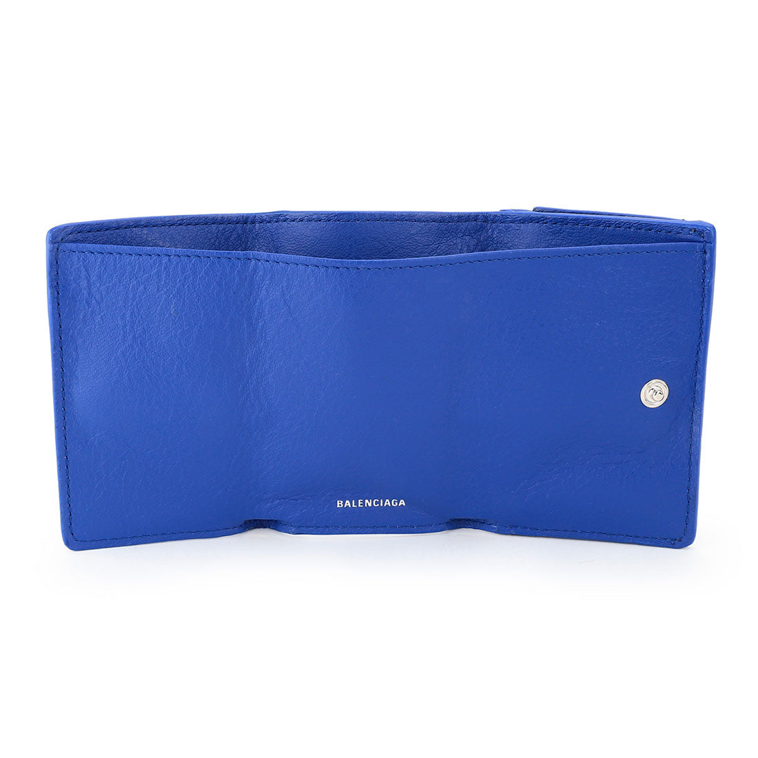 BALENCIAGA ペパーウォレット ブルー 中古・古着通販】BALENCIAGA (バレンシアガ) ペーパー ミニ ウォレット