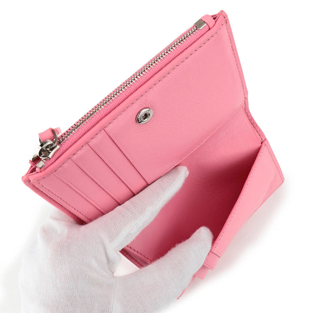 バレンシアガ BALENCIAGA 2つ折り財布 キャッシュ SMALL WALLET 6941661IZI3 5861 BABY PINK （ベビーピンク） ベビーピンク