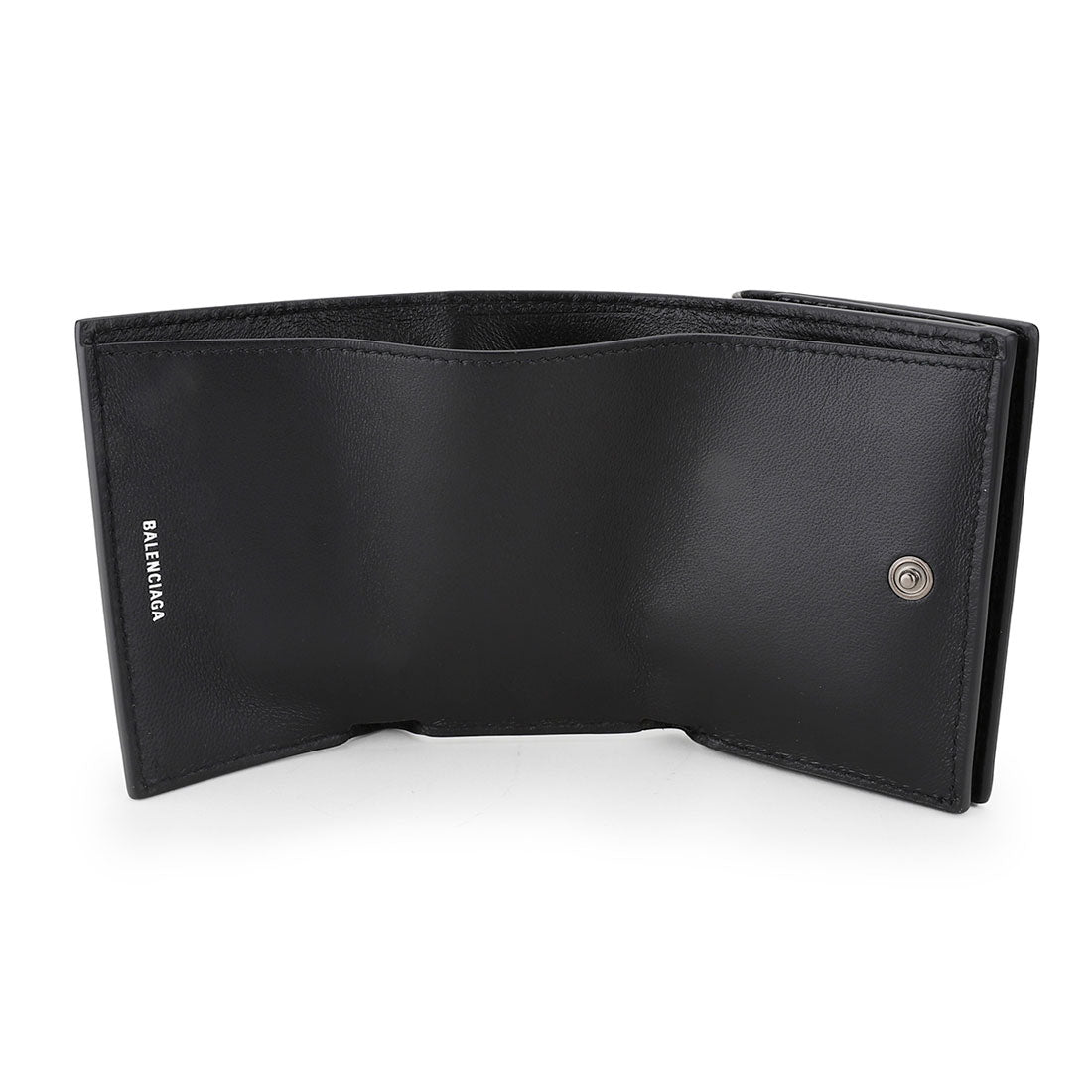 バレンシアガ BALENCIAGA 3つ折り財布 クラッシュ MINI WALLET 766463 2AA65 1000 BLACK （ブラック） ブラック