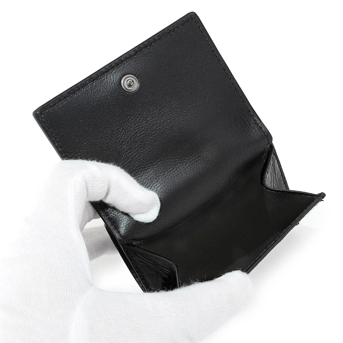 バレンシアガ BALENCIAGA 3つ折り財布 クラッシュ MINI WALLET 766463 2AA65 1000 BLACK （ブラック） ブラック