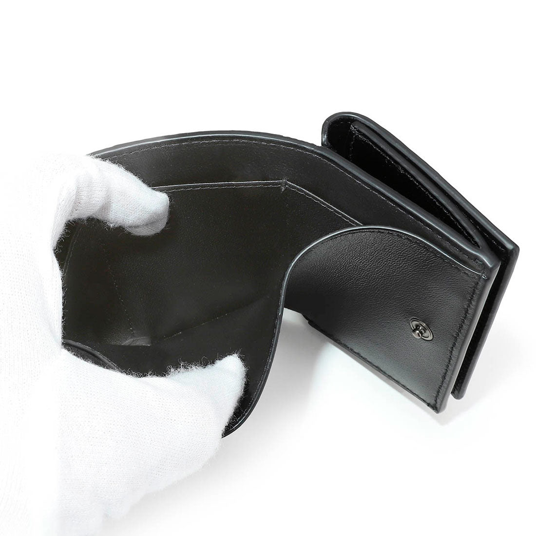 バレンシアガ BALENCIAGA 3つ折り財布 クラッシュ MINI WALLET 766463 2AA65 1000 BLACK （ブラック） ブラック