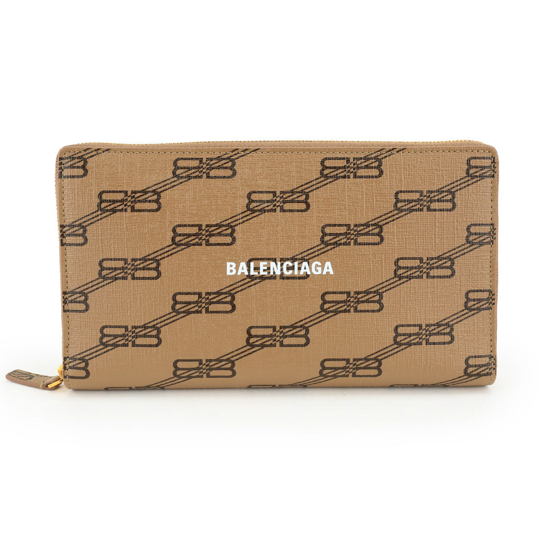 バレンシアガ BALENCIAGA 長財布(ラウンドファスナー) シグネチャー LONG WALLET 594317 210DA 2762 BEIGE/BROWN （ベージュ/ブラウン） ベージュ/ブラウン