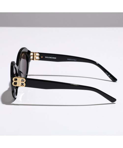 バレンシアガ BALENCIAGA BALENCIAGA サングラス BB0133S フォックス型 メガネ （0018/BLACK-GOLD-GREY） 0018/BLACK-GOLD-GREY