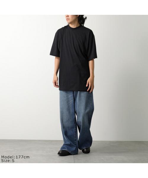 BALENCIAGA バレンシアガ シャツ ブラック BALENCIAGA BALENCIAGA BALENCIAGA T-Shirt 739784 TOVF4 Logo Embroidery