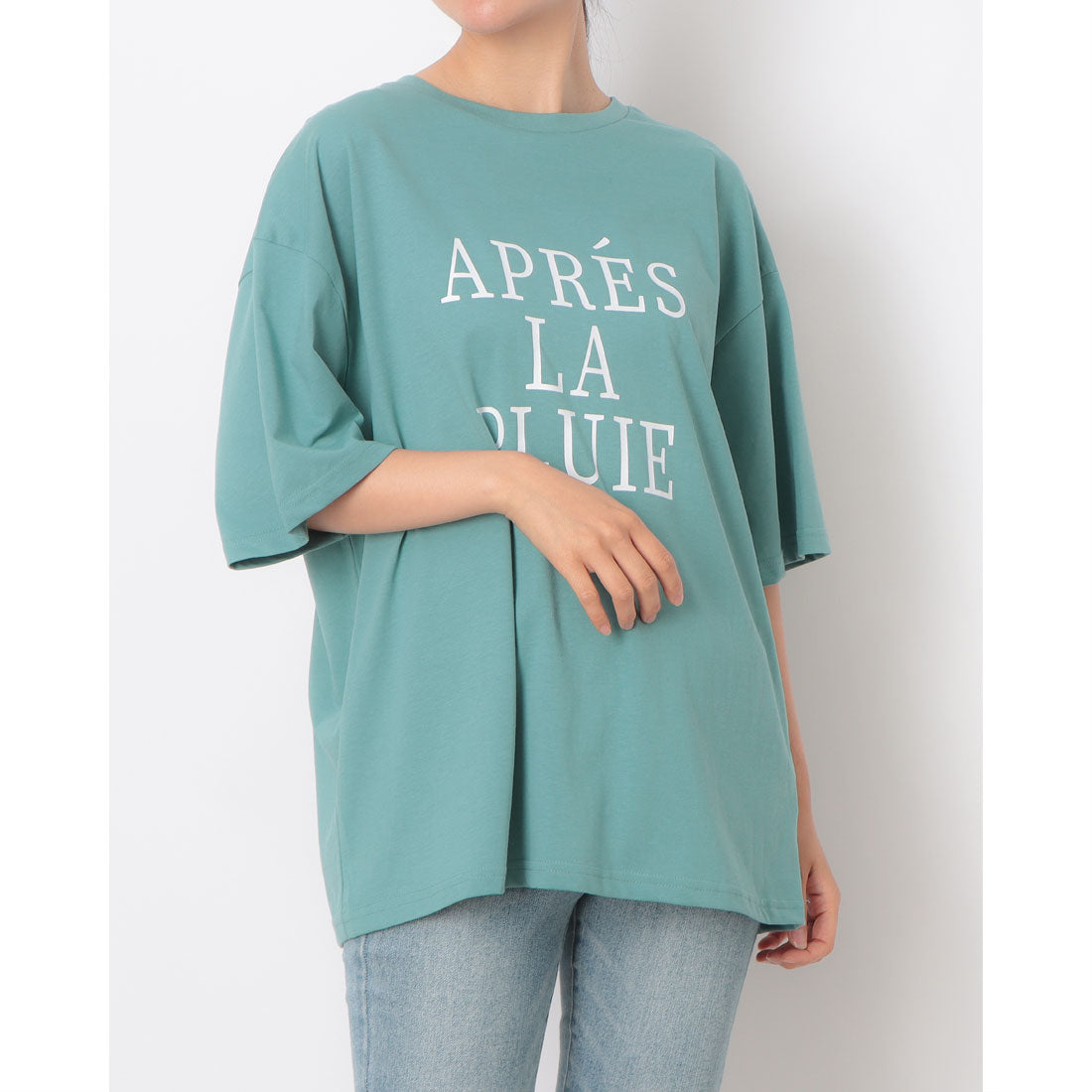 バゼーヌ BAZAINE 接触冷感＋綿100%ロゴTシャツ （グリーン） グリーン