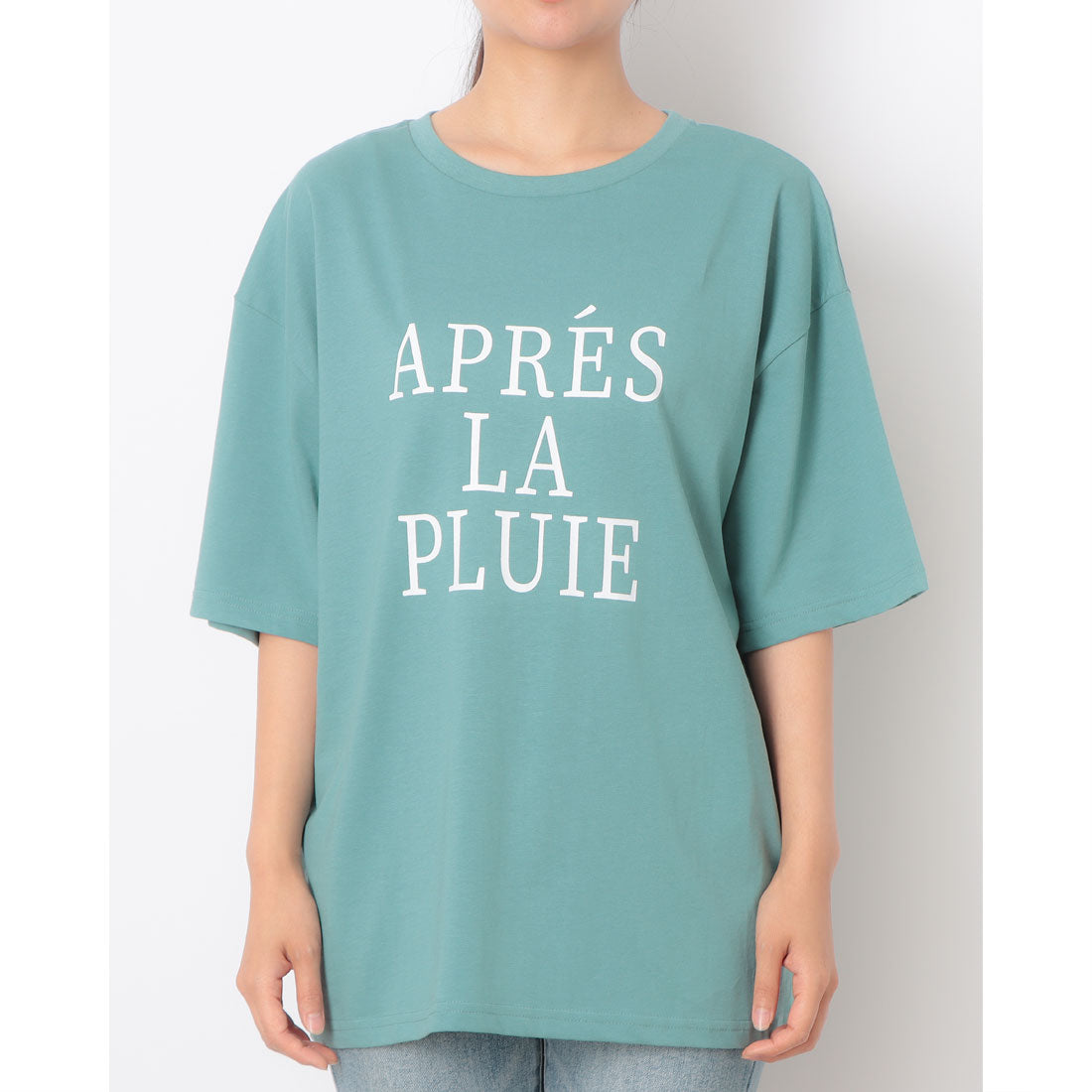 バゼーヌ BAZAINE 接触冷感＋綿100%ロゴTシャツ （グリーン） グリーン