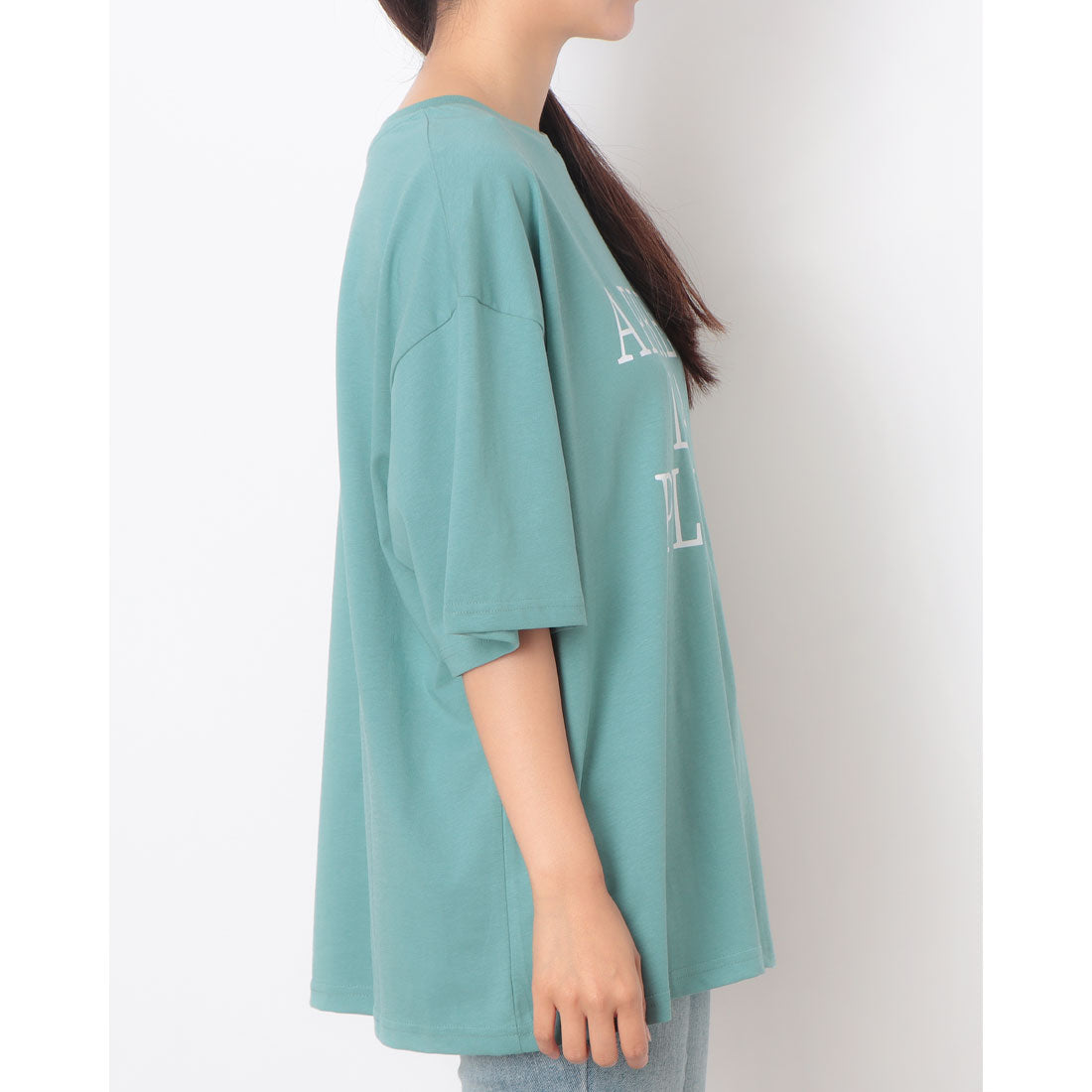 バゼーヌ BAZAINE 接触冷感＋綿100%ロゴTシャツ （グリーン） グリーン