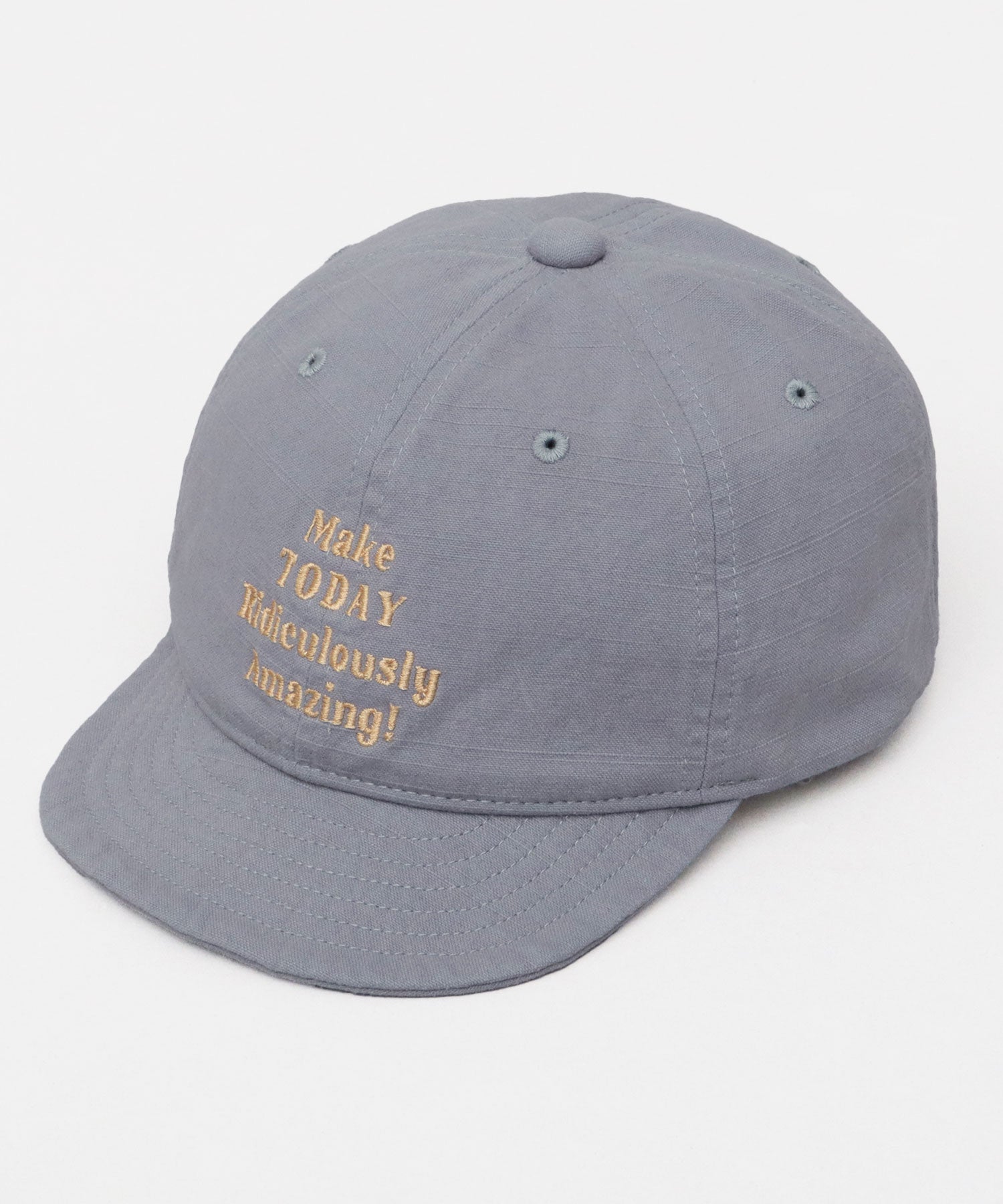 ベーシックエンチ Basiquenti リップコットン 英字刺繍 アンパイアキャップ （アイボリー） アイボリー