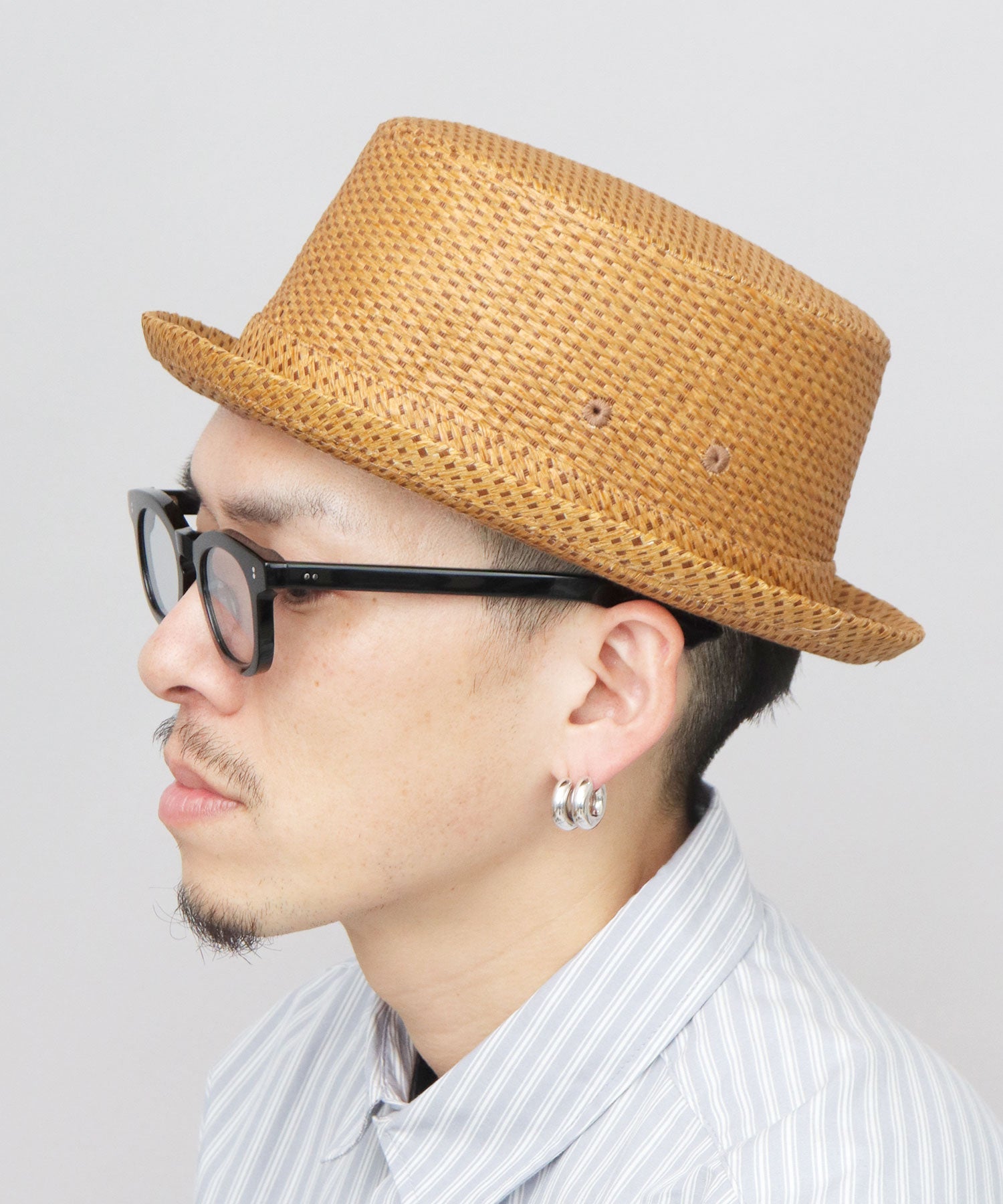 ベーシックエンチ Basiquenti 麦わら風 ペーパー ポークパイハット （ベージュ） ベージュ
