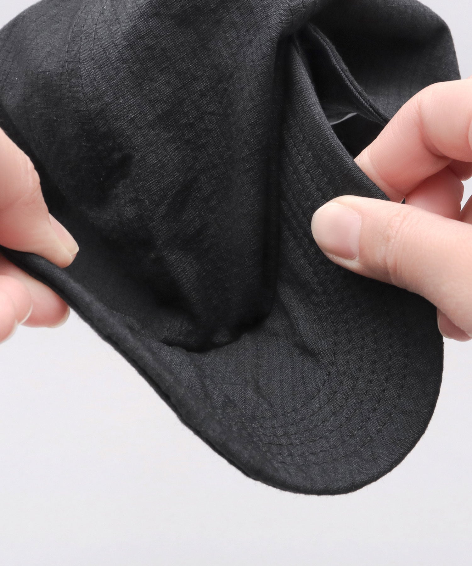 ベーシックエンチ Basiquenti ワッシャー加工 ミニリップ CORDURA綿ナイロン ソフトつば キャップ （モカ） モカ