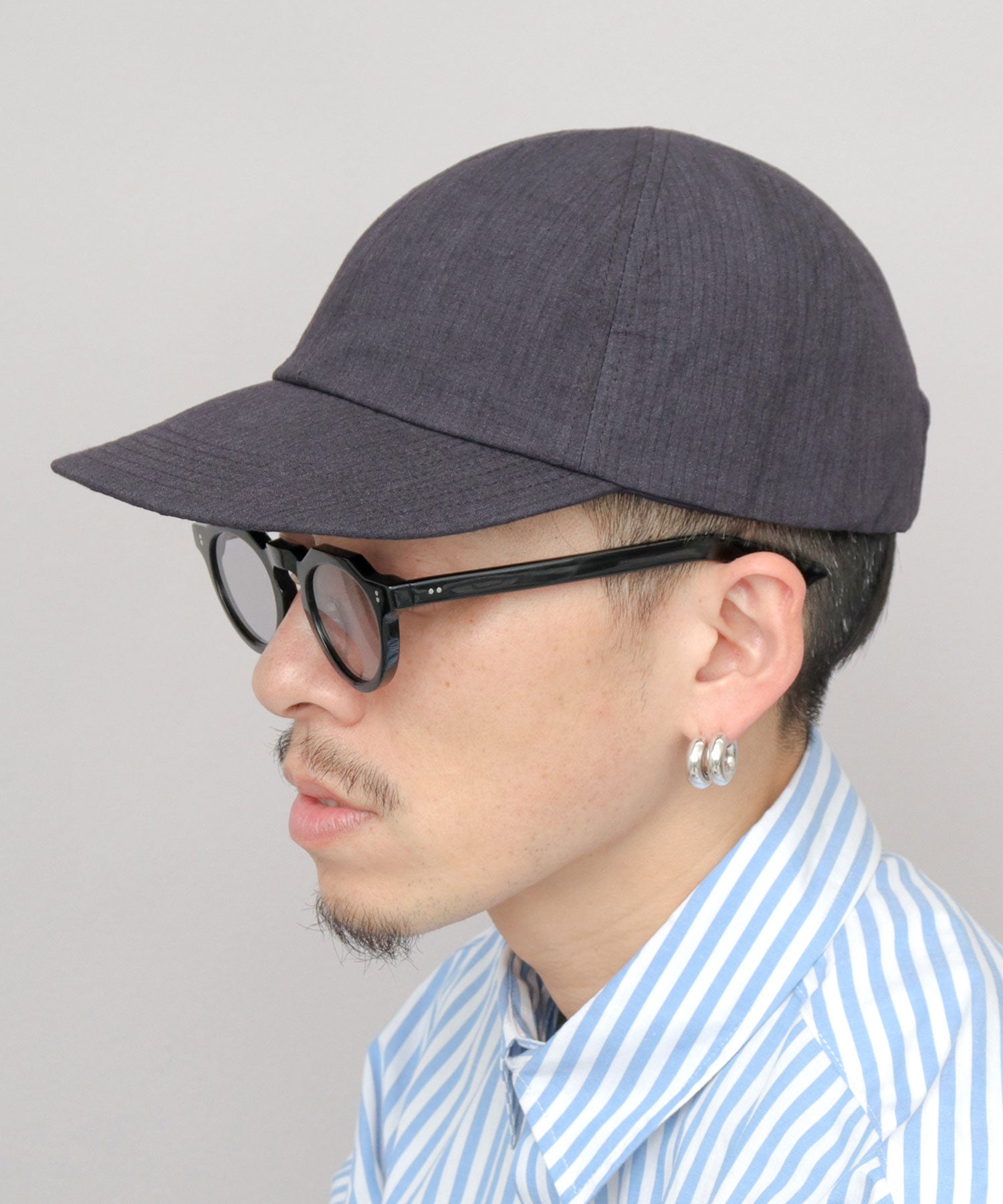 ベーシックエンチ Basiquenti ワッシャー加工 ミニリップ CORDURA綿ナイロン ソフトつば キャップ （ネイビー） ネイビー