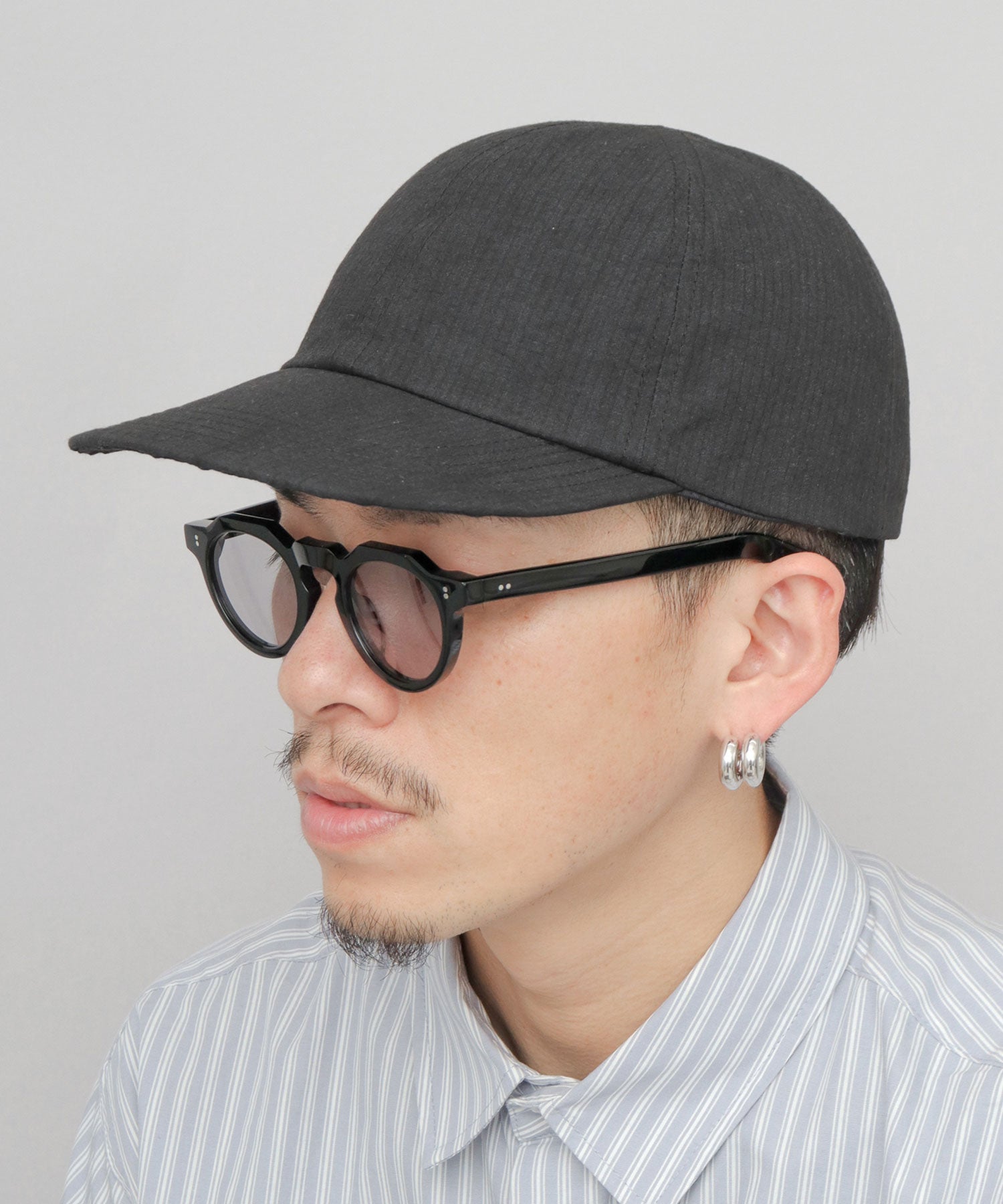 ベーシックエンチ Basiquenti ワッシャー加工 ミニリップ CORDURA綿ナイロン ソフトつば キャップ （ブラック） ブラック