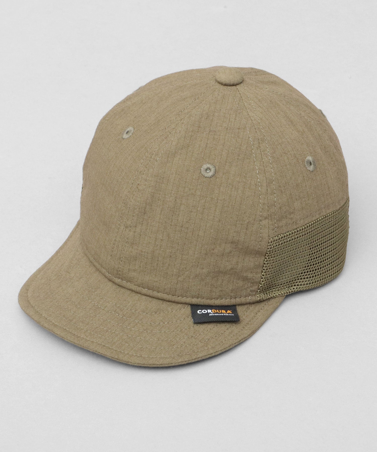 ベーシックエンチ Basiquenti ワッシャー加工 ミニリップ CORDURA綿ナイロン メッシュ アンパイアキャップ （ネイビー） ネイビー