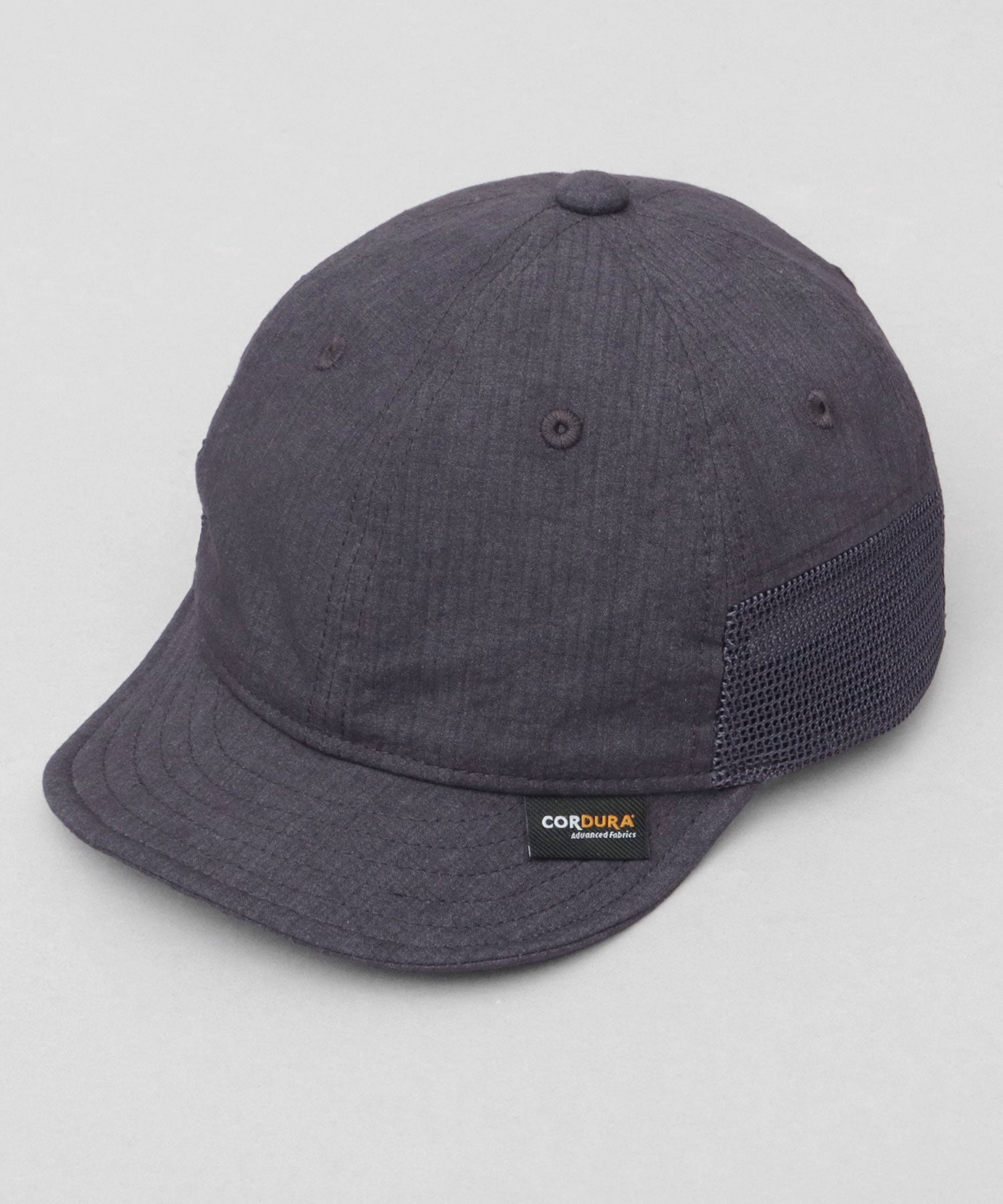 ベーシックエンチ Basiquenti ワッシャー加工 ミニリップ CORDURA綿ナイロン メッシュ アンパイアキャップ （ネイビー） ネイビー