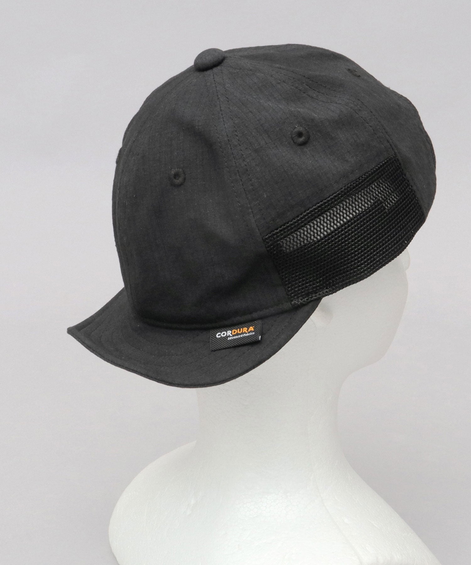 ベーシックエンチ Basiquenti ワッシャー加工 ミニリップ CORDURA綿ナイロン メッシュ アンパイアキャップ （ネイビー） ネイビー