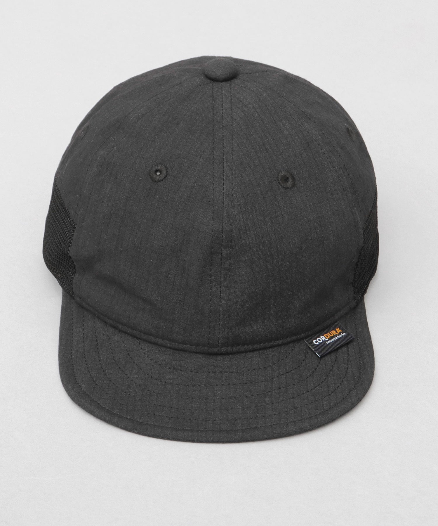 ベーシックエンチ Basiquenti ワッシャー加工 ミニリップ CORDURA綿ナイロン メッシュ アンパイアキャップ （ネイビー） ネイビー