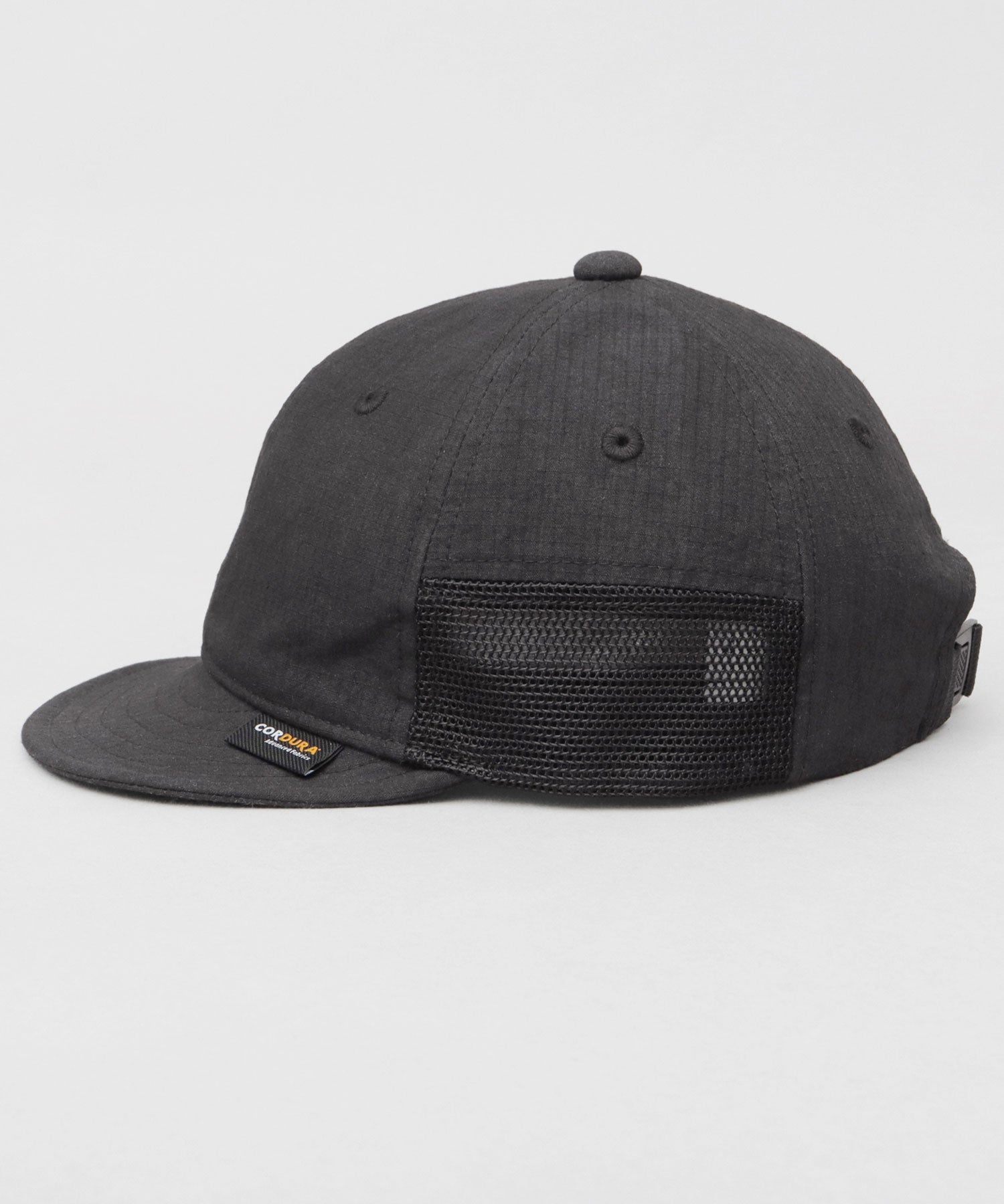ベーシックエンチ Basiquenti ワッシャー加工 ミニリップ CORDURA綿ナイロン メッシュ アンパイアキャップ （ネイビー） ネイビー