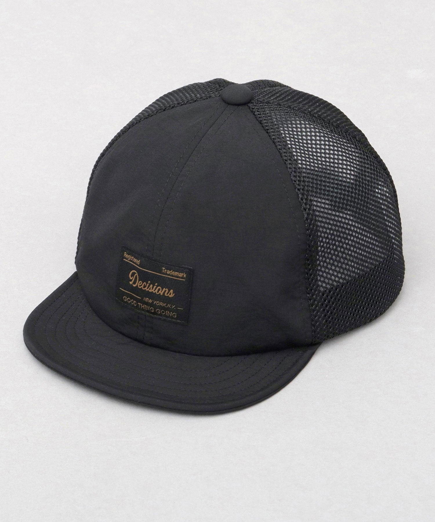 ベーシックエンチ Basiquenti ソフトナイロン メッシュ アンパイアキャップ （ブラック） ブラック