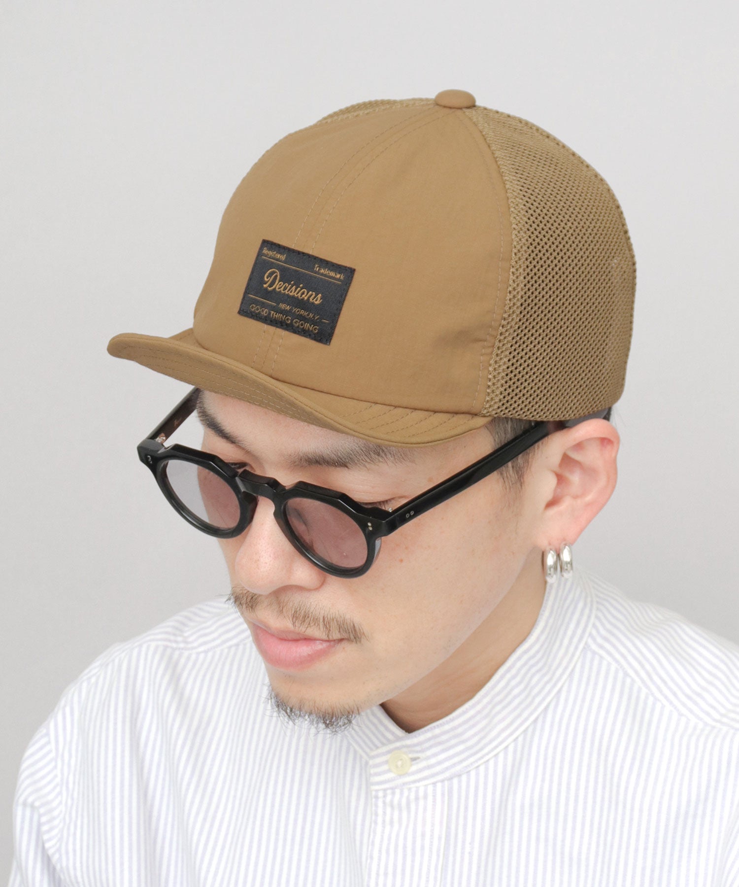 ベーシックエンチ Basiquenti ソフトナイロン メッシュ アンパイアキャップ （ブラック） ブラック