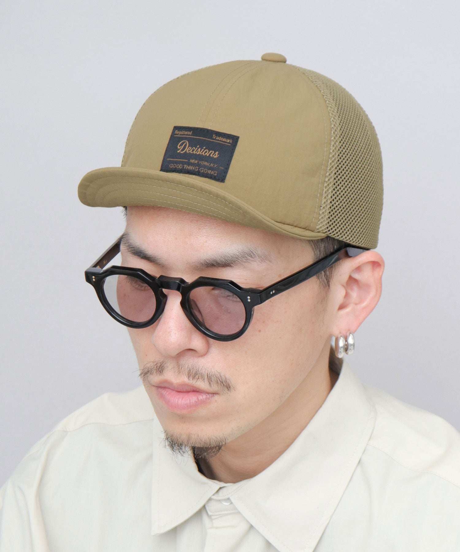 ベーシックエンチ Basiquenti ソフトナイロン メッシュ アンパイアキャップ （ブラック） ブラック