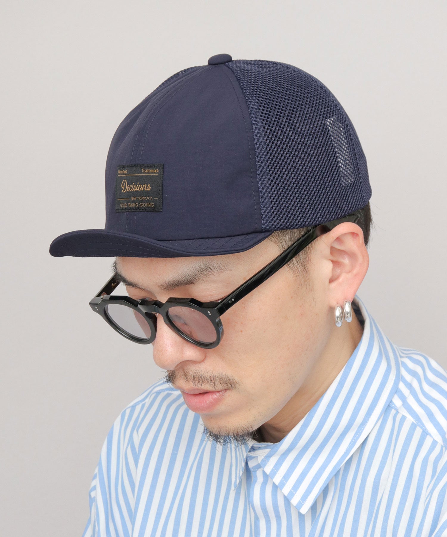 ベーシックエンチ Basiquenti ソフトナイロン メッシュ アンパイアキャップ （ブラック） ブラック