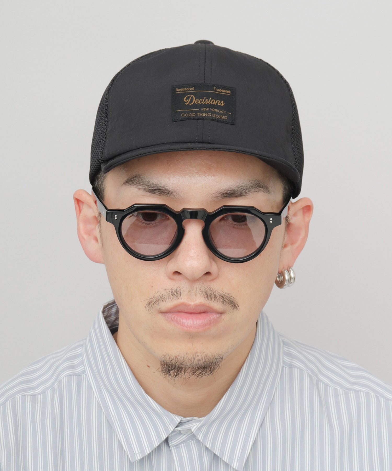 ベーシックエンチ Basiquenti ソフトナイロン メッシュ アンパイアキャップ （ブラック） ブラック