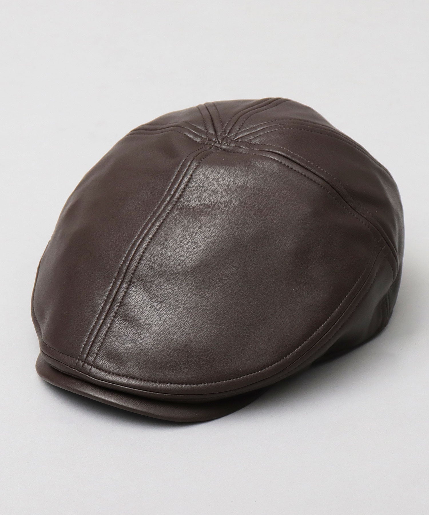 Basic Enchi Basiquenti Synthetic Leather Panel Switch Hunting Hat Wide Silhouette Adult Casual Simple