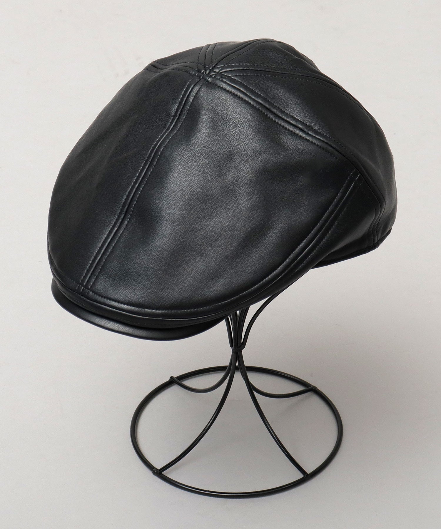 Basic Enchi Basiquenti Synthetic Leather Panel Switch Hunting Hat Wide Silhouette Adult Casual Simple