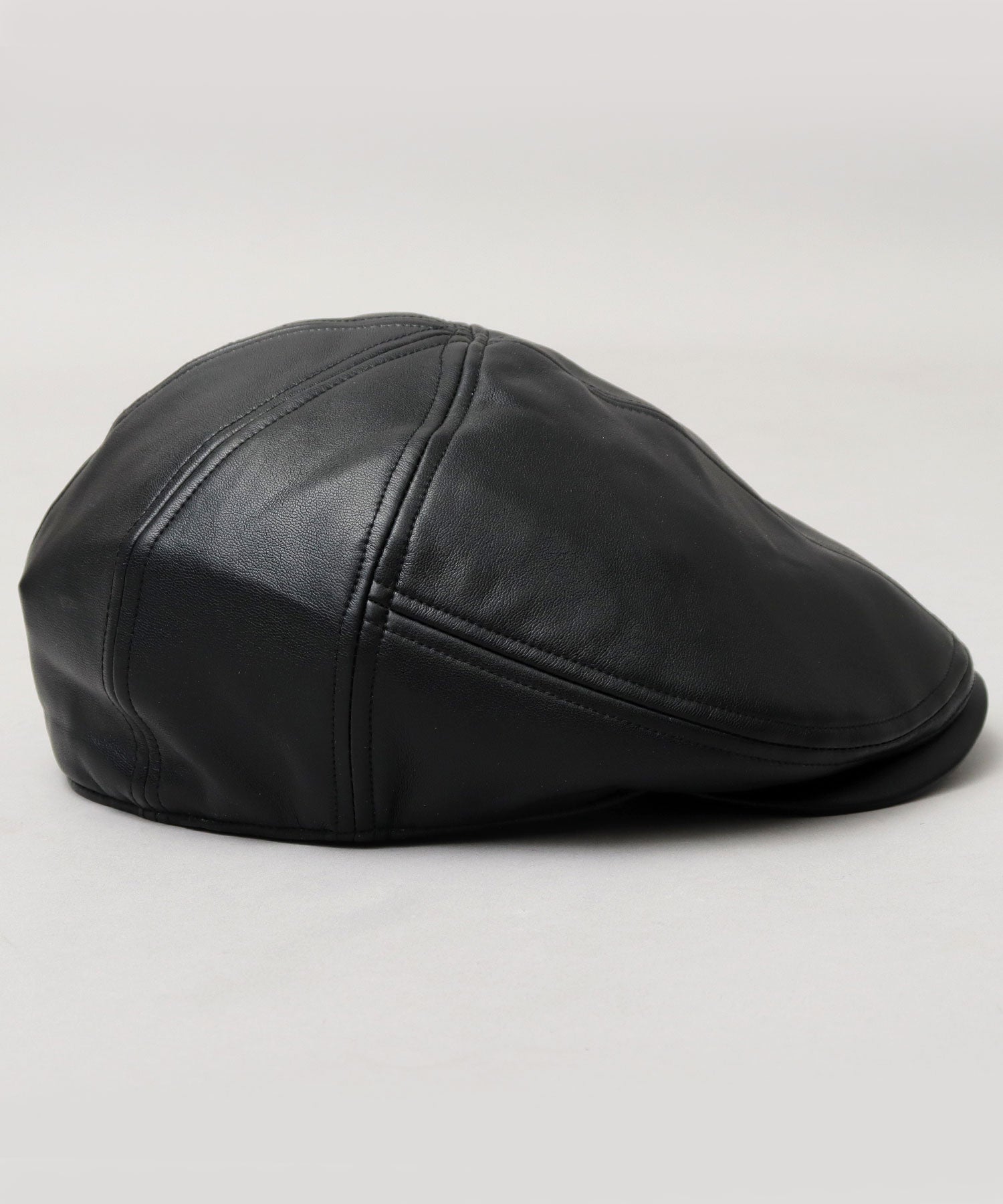 Basic Enchi Basiquenti Synthetic Leather Panel Switch Hunting Hat Wide Silhouette Adult Casual Simple