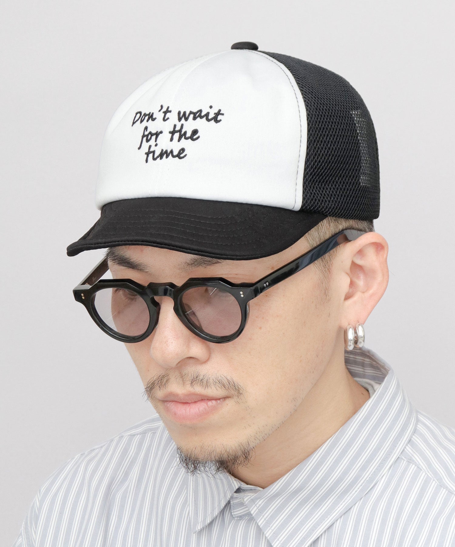 ベーシックエンチ Basiquenti ショートバイザー ウレタン メッシュキャップ （ホワイト） ホワイト