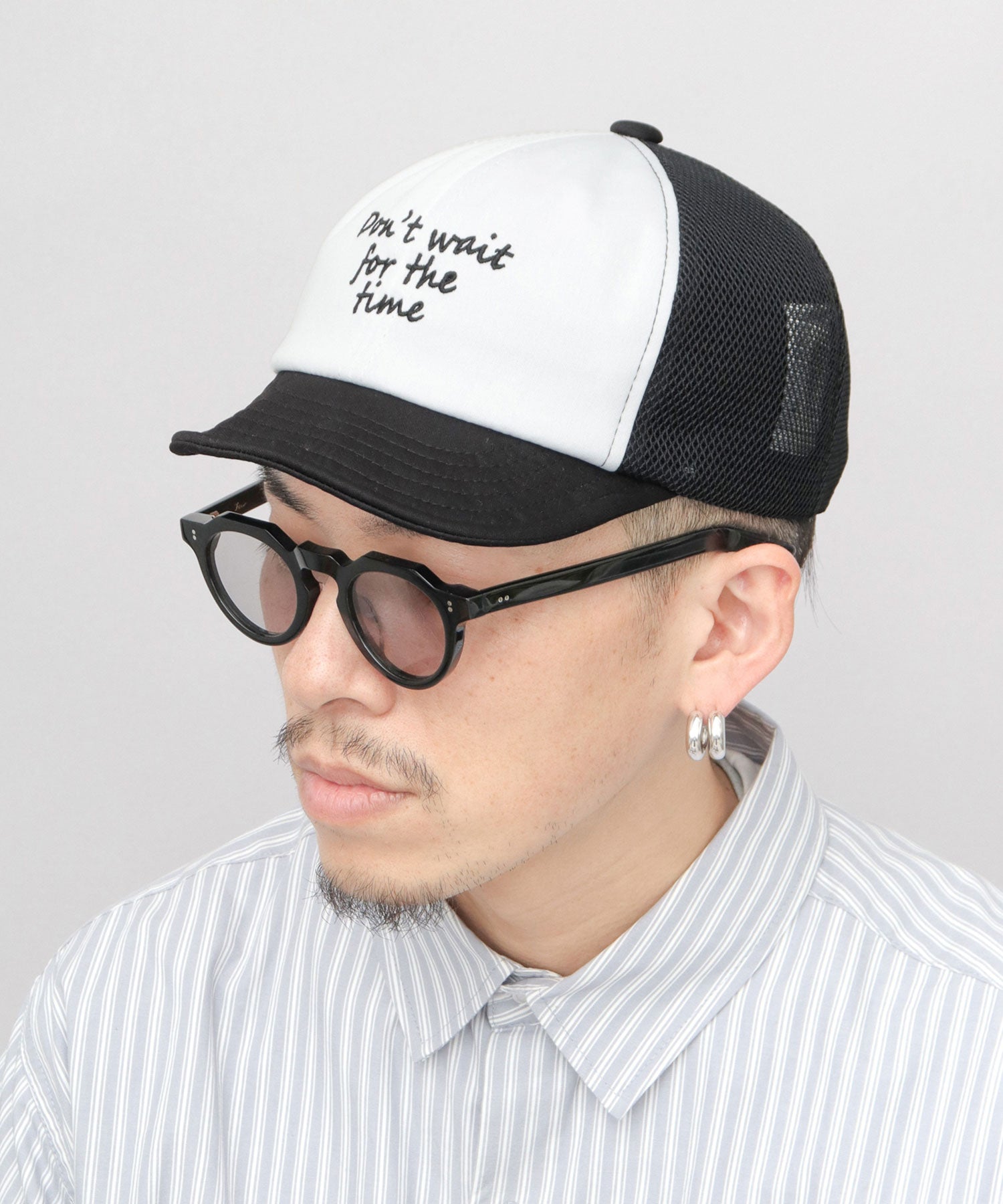 ベーシックエンチ Basiquenti ショートバイザー ウレタン メッシュキャップ （ホワイト） ホワイト