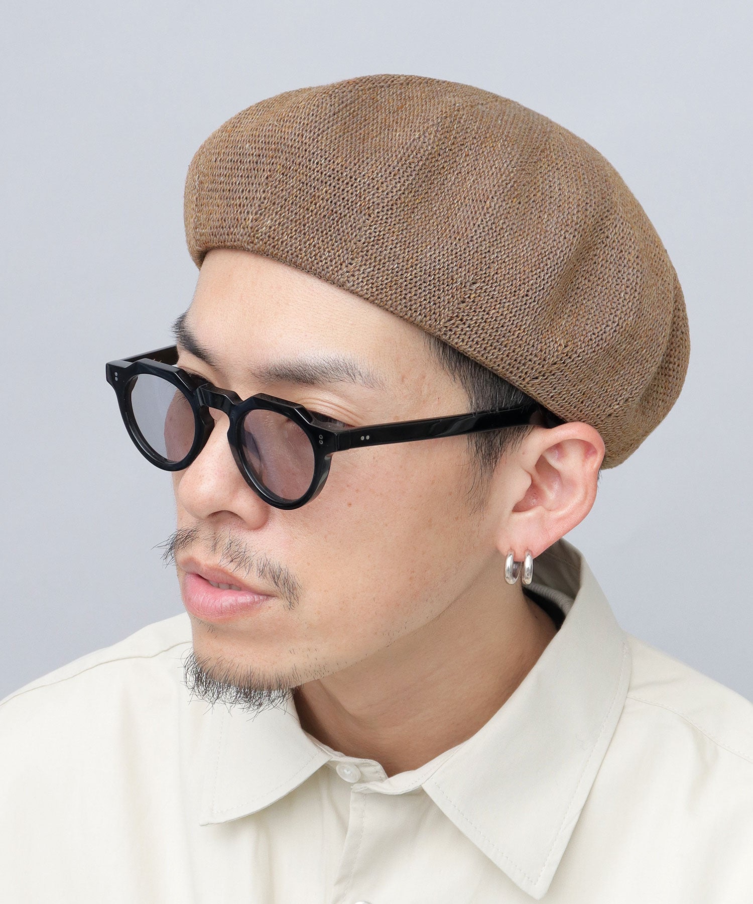 Basic Enchi Basiquenti Linen Blend Thermo Beret Linen Beret Hat Men's Hat Casual Simple Spring Summer