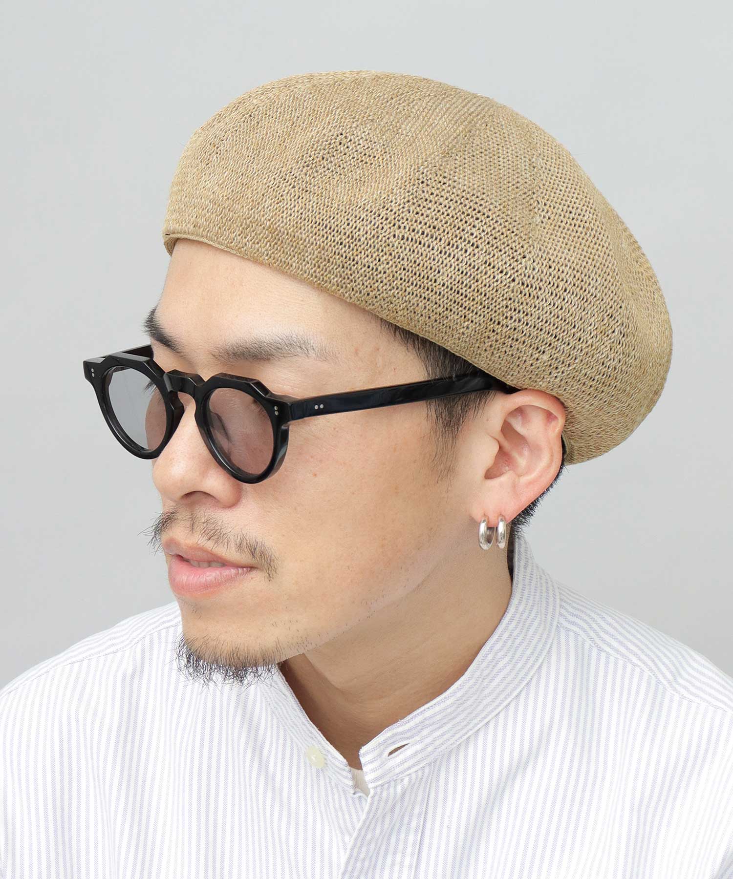 Basic Enchi Basiquenti Linen Blend Thermo Beret Linen Beret Hat Men's Hat Casual Simple Spring Summer