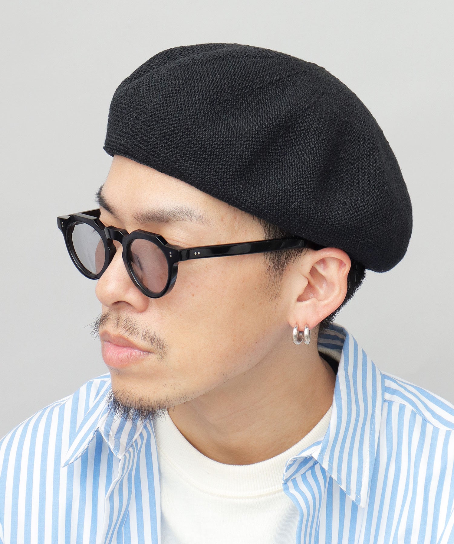 Basic Enchi Basiquenti Linen Blend Thermo Beret Linen Beret Hat Men's Hat Casual Simple Spring Summer