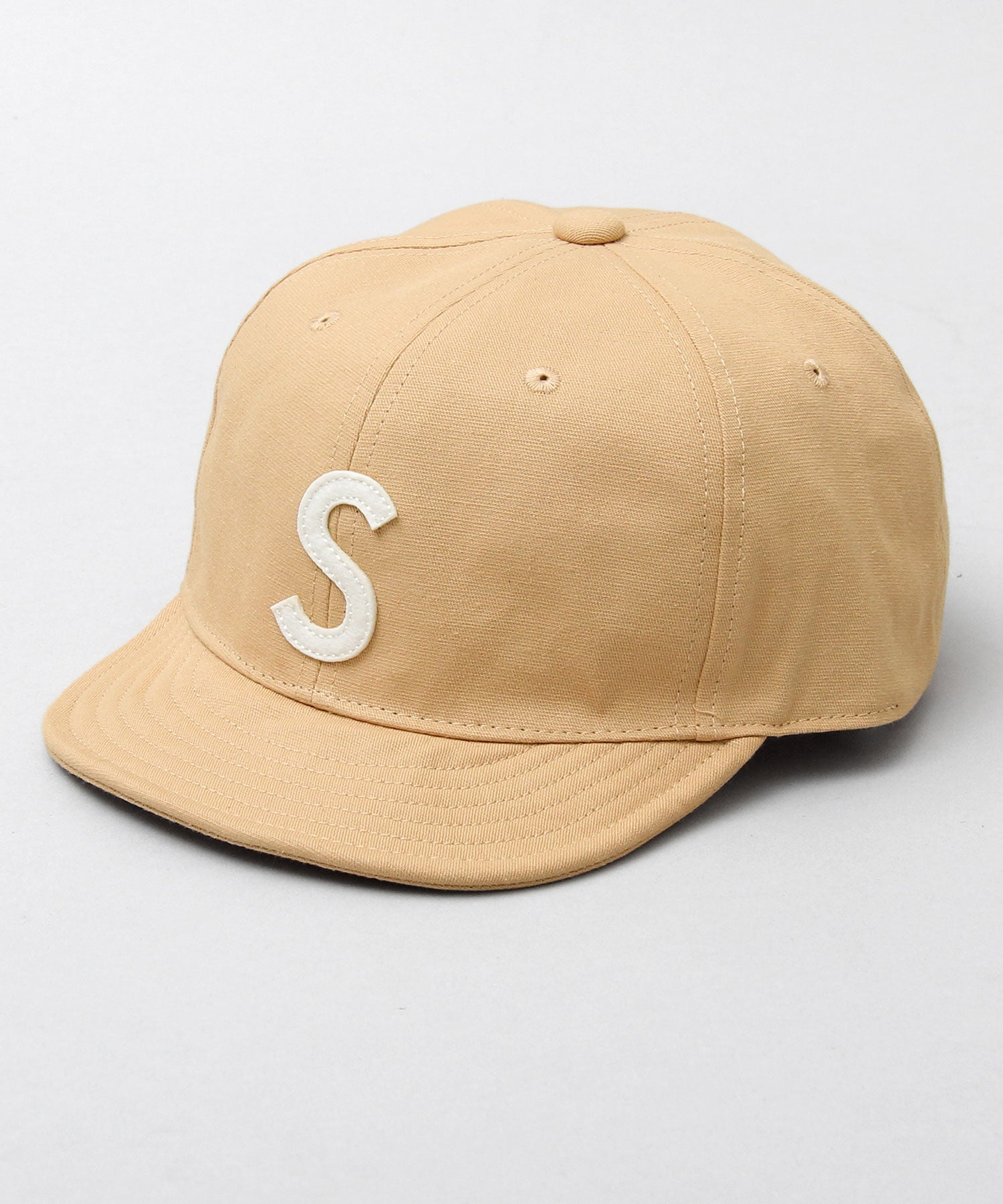 ベーシックエンチ Basiquenti スプリングロゴ コットン ショートキャップ ロゴ ショートバイザー アンパイアキャップ