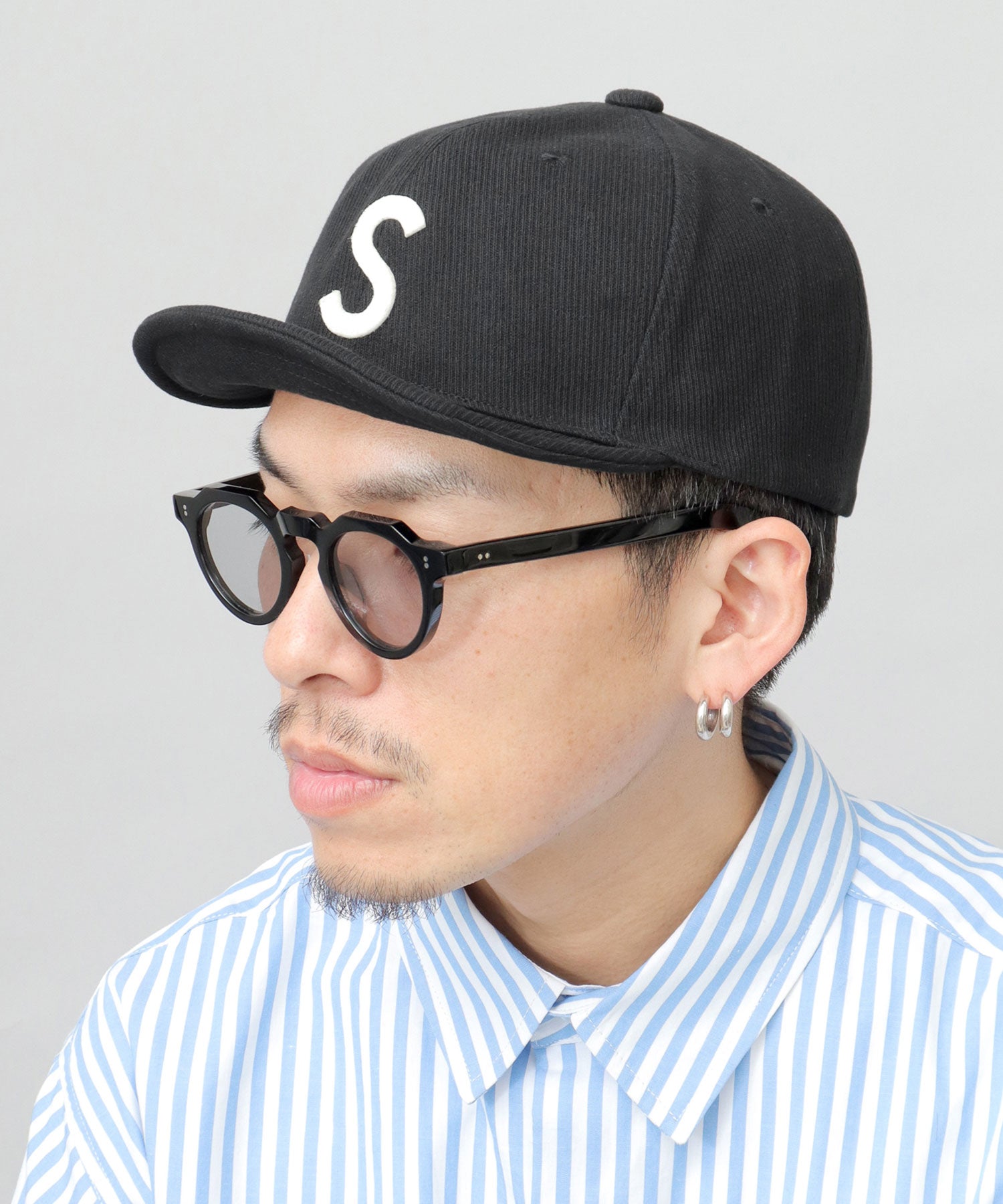 ベーシックエンチ Basiquenti スプリングロゴ コットン ショートキャップ ロゴ ショートバイザー アンパイアキャップ