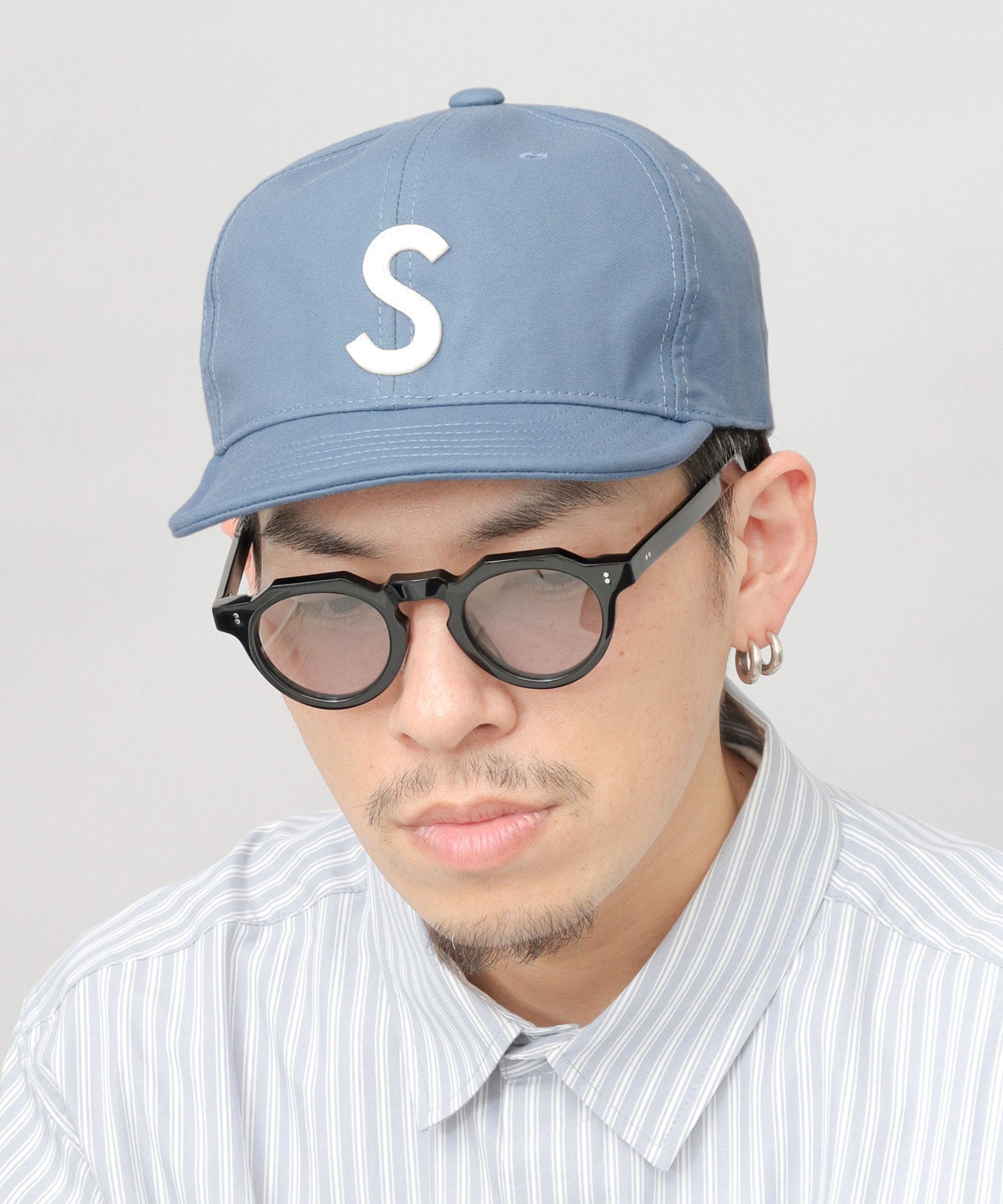 ベーシックエンチ Basiquenti スプリングロゴ コットン ショートキャップ ロゴ ショートバイザー アンパイアキャップ