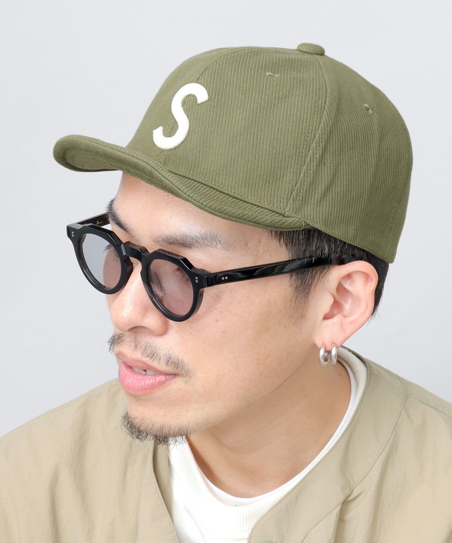 Basic Enchi Basiquenti Spring Logo Cotton Short Cap Logo Short Visor Empire Cap