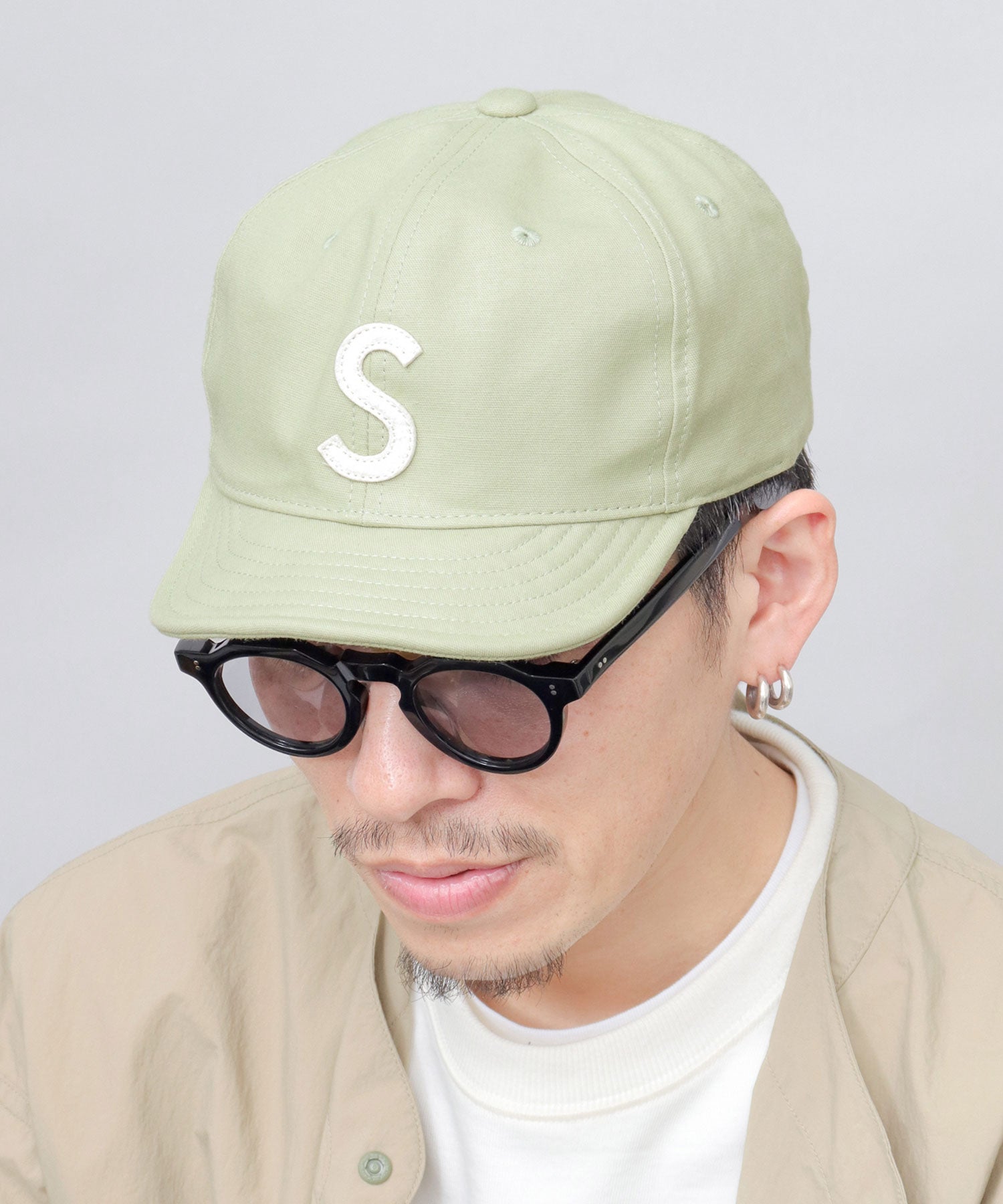 Basic Enchi Basiquenti Spring Logo Cotton Short Cap Logo Short Visor Empire Cap