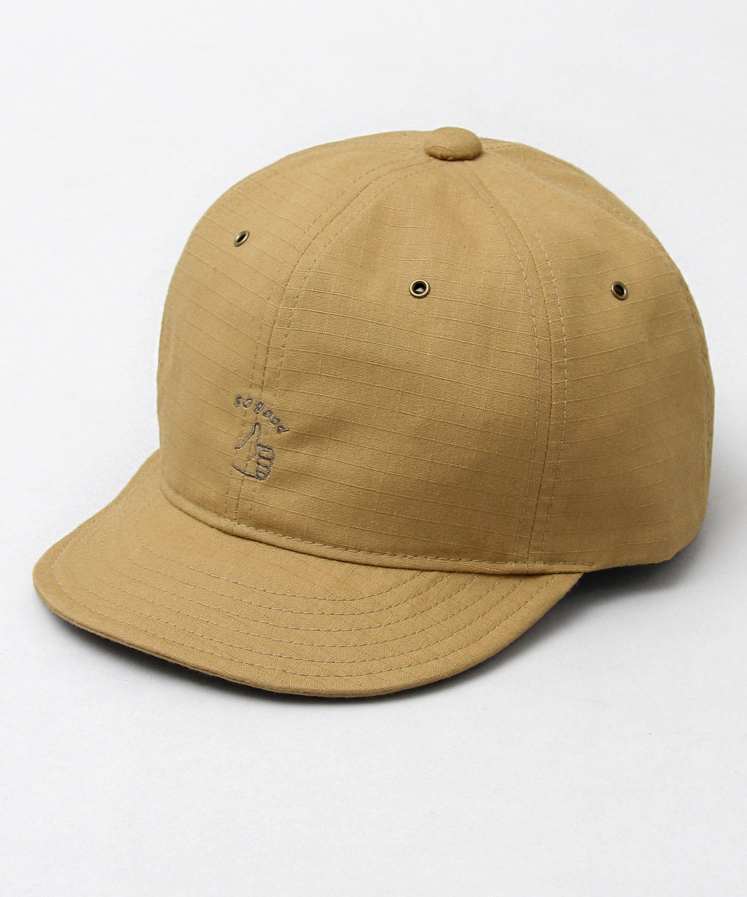 Basic Enchi Basiquenti Hand Sign Embroidery Short Visor Umpire Cap Short Cap Hat Men's