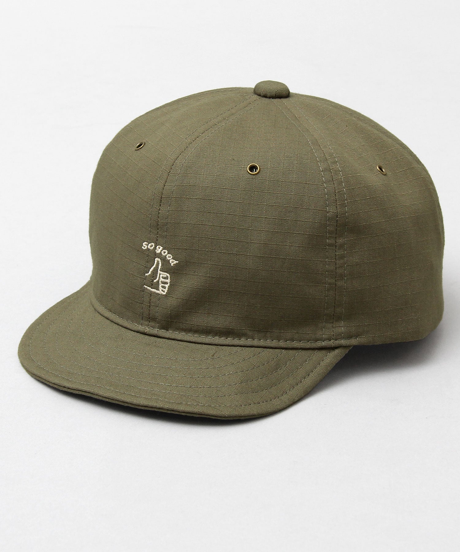 Basic Enchi Basiquenti Hand Sign Embroidery Short Visor Umpire Cap Short Cap Hat Men's