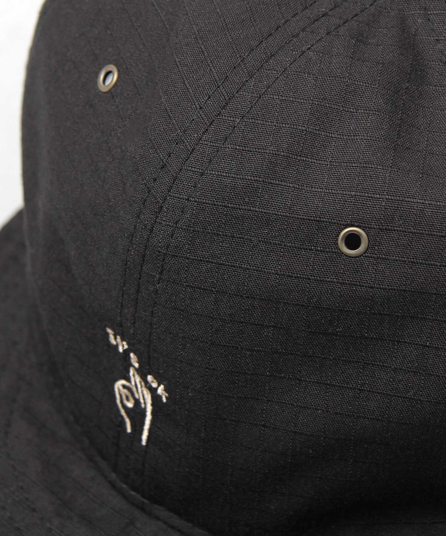 Basic Enchi Basiquenti Hand Sign Embroidery Short Visor Umpire Cap Short Cap Hat Men's