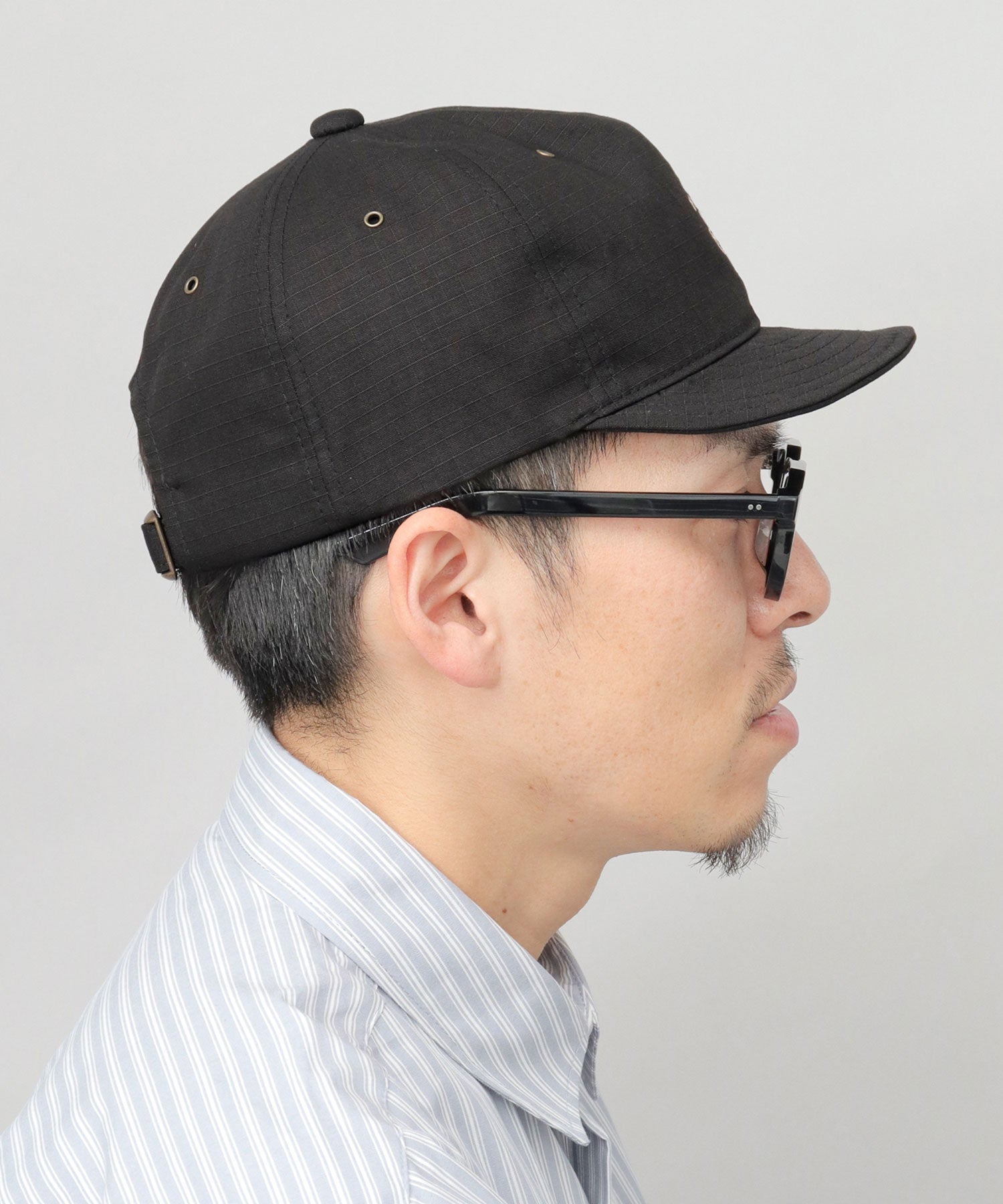 Basic Enchi Basiquenti Hand Sign Embroidery Short Visor Umpire Cap Short Cap Hat Men's