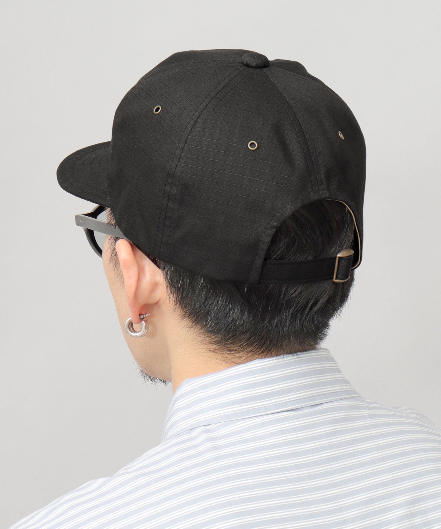 Basic Enchi Basiquenti Hand Sign Embroidery Short Visor Umpire Cap Short Cap Hat Men's