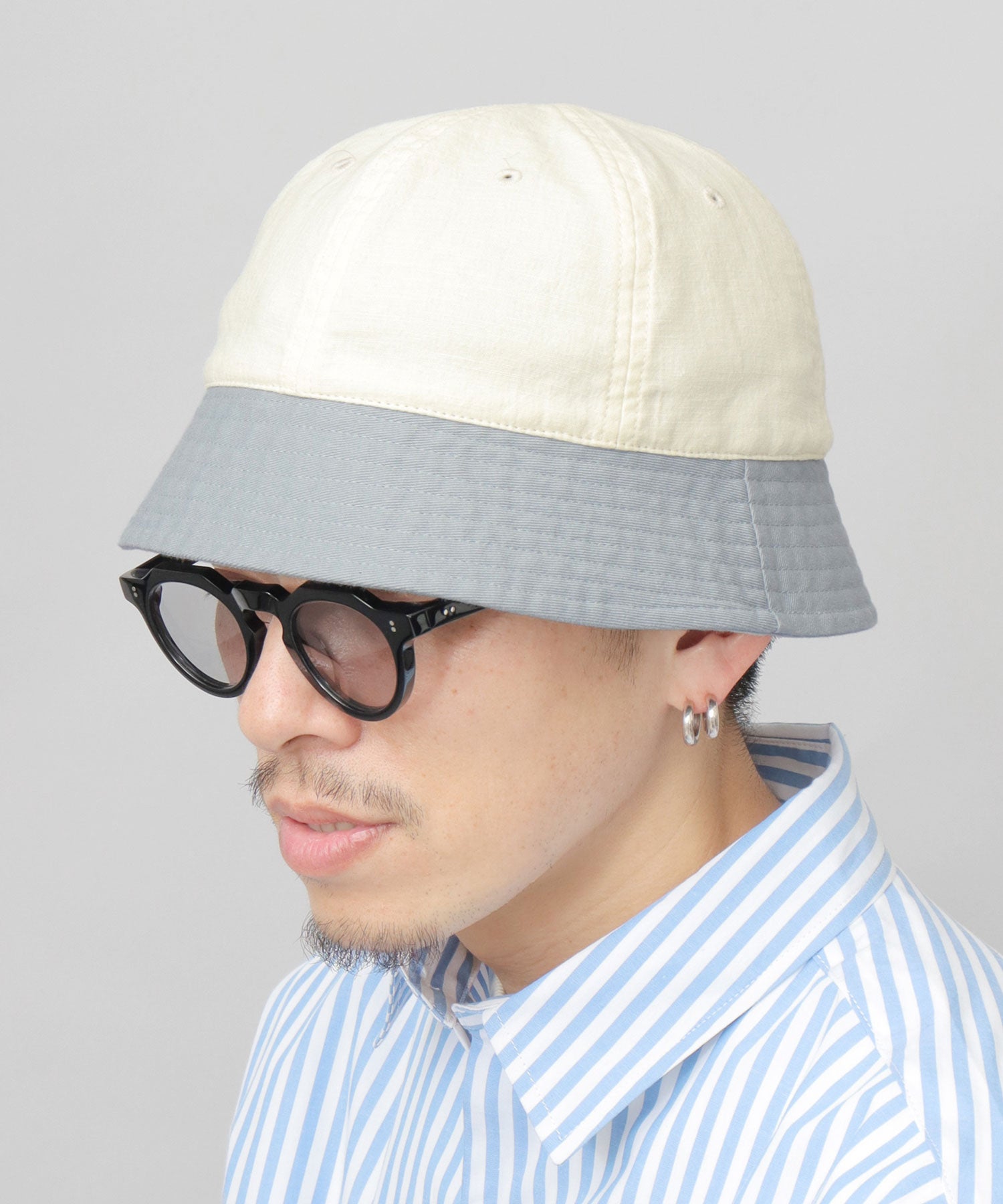 Basic Enchi Basiquenti Metro Hat Men's Crew Hat 2-Tone Bucket Hat Plain